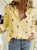 European And American Loose Button Printed Long-Sleeved Shirt