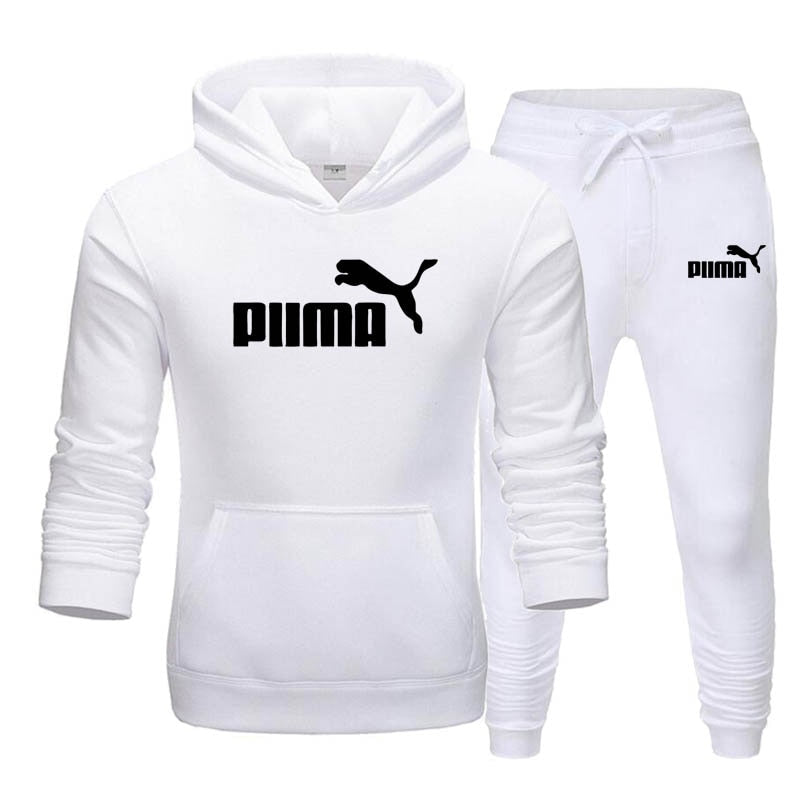New Brand PUMA Men Clothing Sets Tracksuit  Sets Hoodies+Pants Men's  Set Sports Suit