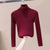 2020 Autumn Winter Women Knitted Turtleneck Sweater Soft Polo-neck Jumper Fashion Slim