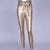 InstaHot Gold Black Belt High Waist Pencil Pant Women Faux Leather PU Sashes Long Trousers Casual