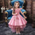2020 Pink Girls Dresses For Wedding Tulle Lace Long Girl Dress Party Christmas Dress Children Princess