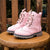 Winter Kids Boots Girls Leather Shoes Solid Color Fashion Children Ankle Boots Non-slip