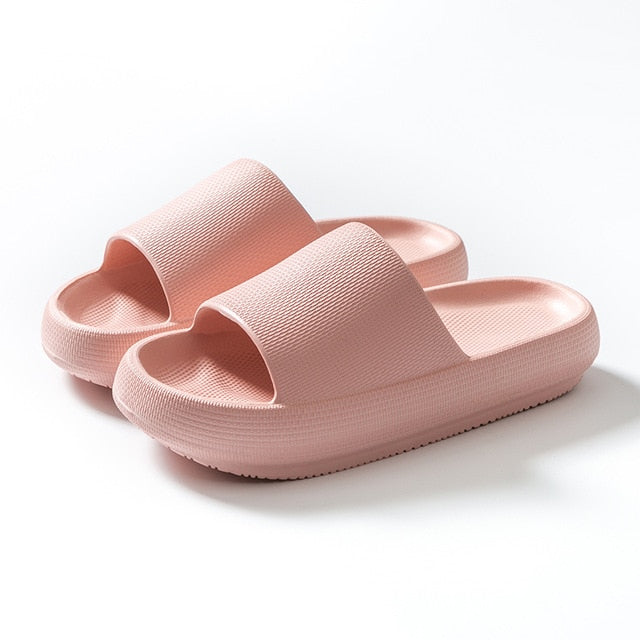 Women Summer Fashion Slippers Slide Sandals Beach High Heels Shower Slippers Soft Sole Women Men Ladies Bathroom Shoes