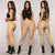 New Fashion Women's Solid Color High Waist Casual Pants Military Army Combat Leggings  Loose Sports Pants