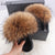 Ethel Anderson Fox fur Slippers Flip Flop women Fur Slides Sandals furry fluffy summer designer hot bestsale