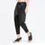 [EAM] 2020 High Elastic Waist Black Irregular Split Harem Trousers New Loose Fit Pants Women Fashion Tide Spring Summer
