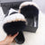 Ethel Anderson Fox fur Slippers Flip Flop women Fur Slides Sandals furry fluffy summer designer hot bestsale