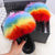 Ethel Anderson Fox fur Slippers Flip Flop women Fur Slides Sandals furry fluffy summer designer hot bestsale