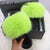 Ethel Anderson Fox fur Slippers Flip Flop women Fur Slides Sandals furry fluffy summer designer hot bestsale