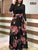 2020 Flower Print Winter Dress Woman Casual Bohemia Long Sleeve Dresses For Women Elegant Plus Size