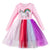 2020 Elegant Kids Flower Girls Winter Dresses Children Kids Floral Long Sleeve Clothing