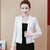 2020 Long Sleeve V-neck Office Women Jacket Black White Hollow Lace Jacket Coat Women D105