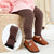 Kids Cotton Warm Ribbed Leggings Child Girl Solid Shaping Cute Princess Bow Lace Pants