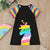 New Girls Toddler Baby Kids Clothes Dresses Summer Rainbow A-line Cotton Princess Tops